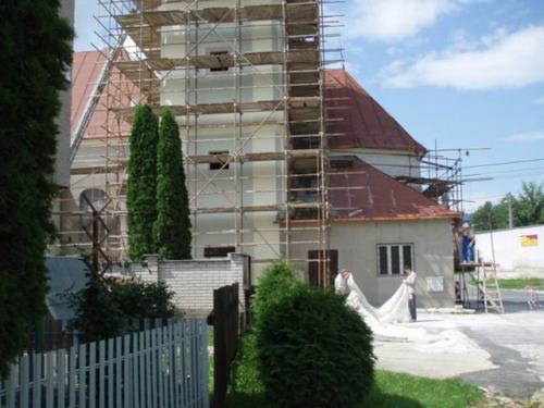 Oprava fasády kostola 2011